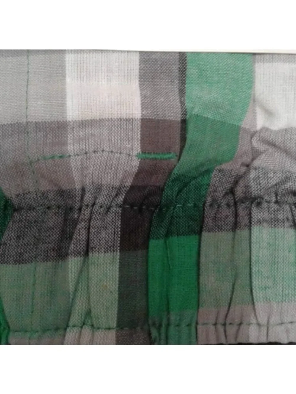 Pico S 28 30 Men's woven boxer shorts plaid Green 100% Cotton Black Gray NEW